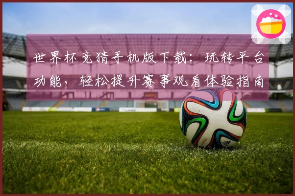 世界杯竞猜手机版下载：玩转平台功能，轻松提升赛事观看体验指南